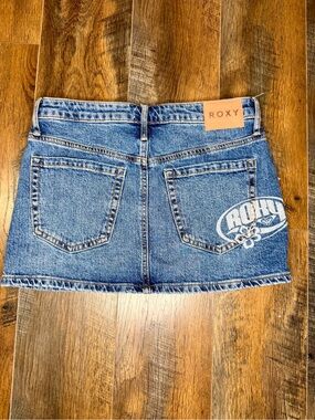 Roxy Denim Mini Skirt with Back Logo